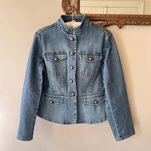 Talbots Multi button Denim Fitted Jacket